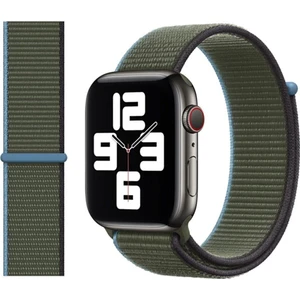 Bushco Store  Apple Watch Uyumlu Dokuma Kordon Kayış 1-2-3-4-5-6-7-Se  38MM 40MM - Zeytin Yeşili