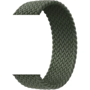 Bushco Store Apple Watch Uyumlu Kordon Kayış Bileklik Örgü Loop Asker Yeşil 42-44 mm S Beden