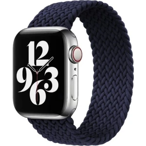 Bushco Store Apple Watch Uyumlu Kordon Kayış Bileklik Örgü Loop Lacivert 38-40 mm M Beden