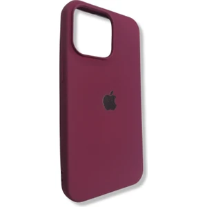 Pirok Store Apple iPhone 13 Pro 6.1 Uyumlu Lansman Içi Kadife Silikon Kılıf Bordo