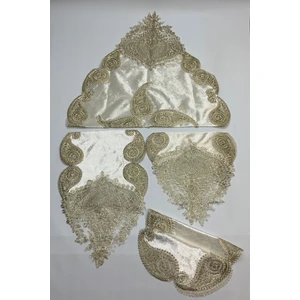 Bünyamin Çalışkan 5 Parça Salon Takımı - Lüx Kadife Dantelli 5 Parça Salon Seti