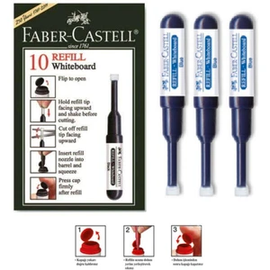 Mavi Yazı Tahta Kalemi Mürekkebi 3 Adet Faber Castell W-20 Yazı Tahta Kalemi Mürekkep