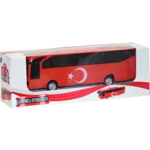 Can-Em Oyuncak CNM37 Sürtmeli Türk Bayrağı Otobüsü