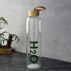 H2O Bambu Kapaklı Cam Matara 1000 ml