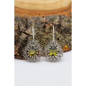 Midyat Nurtaş Gümüş Zeberced Taşlı Damla Model Gümüş Küpe 201020225