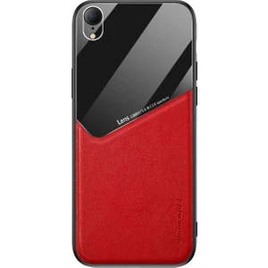iPhone Xr Uyumlu Manyetik Deri Kaplamalı Tpu Hibrit Telefon Kılıfı  - Kırmızı  (Yurt Dışından)
