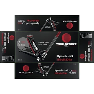 Wordforce Hidrolik Kriko 3 Ton Düşük Profil Çift Piston
