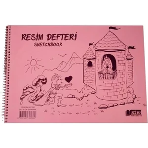 25x35 Spiralli Plastik Kapak Resim Defteri 25 Yaprak 1 Adet