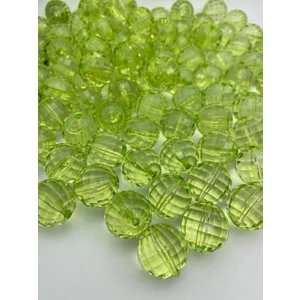 Hedef Bijuteri 22MM Açık Yeşil Dünya Model Akrilik Boncuk (100GR,~16 Adet)