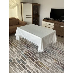 Bünyamin Çalışkan Fransız Dantelli Şantuk Kumaş Masa Örtüsü 160 x 220 cm
