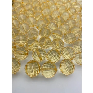 Hedef Bijuteri 22MM Krem Renk Dünya Model Akrilik Boncuk, Takı Çanta Yapım Boncuğu (100GR,~16 Adet)