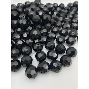 Hedef Bijuteri 20MM Siyah Renk Petek Model Akrilik Boncuk, Takı Çanta Yapım Boncuğu (100GR,~22 Adet)