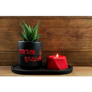 Taş Rüyası 3'lü Sukulent Saksı Tealight Mumluk Seti 01
