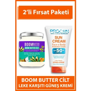 BOOM BUTTER Cilt Bakım Yağı Ve Güneş Kremi Paketi