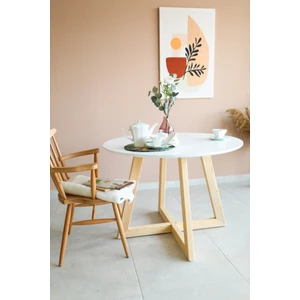 Yuvarlak Yemek Masası, Modern Mat Beyaz Mdf Yemek Masası, Toplantı Masası