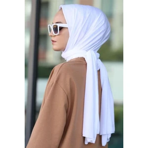 Belifanti Collection Pamuklu Penye Şal Beyaz