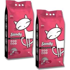 Bebek Pudrası Ekstra Topaklanan Sodyum Bentonit Kedi Kumu 10 kg x 2 Adet