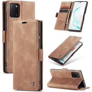 Caseme 013 Serisi Deri Galaxy A81 Için Kılıf / Note 10 Lite - Kahverengi  (Yurt Dışından)