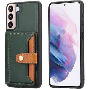 Pu Deri Kaplamalı Tpu Galaxy S22 + 5g Için Tpu Dayanıklı Arka Kılıf - Yeşil  (Yurt Dışından)