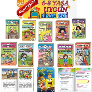 Ata Yayıncılık 6-8 Yaşa Uygun Aktiviteli Sorulu Rengarenk Resimli Hikaye Seti