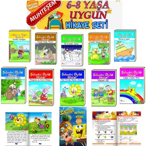 6-8 Yaşa Uygun Aktiviteli Sorulu Rengarenk Resimli Hikaye Seti