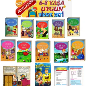 Ata Yayıncılık 6-8 Yaşa Uygun Aktiviteli Sorulu Rengarenk Resimli Hikaye Seti