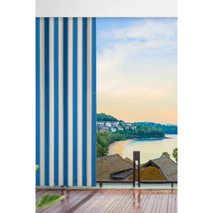 Altın Pamuk Enxboy Seçenekli Kuşgözlü Balkon Perdesi Brandası Turkuaz