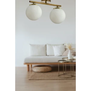 Nika Modern Eskitme Beyaz Cam Modern 2 Li Avize