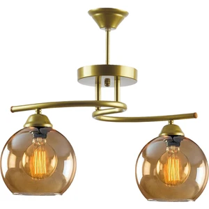 Fuji Özel Tasarım Spor Modern Bal Rengi 2 Li Siyah Avize