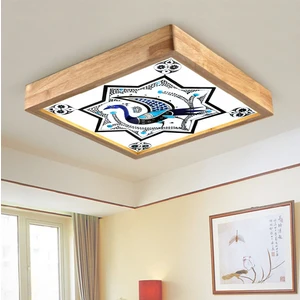 Wood Design World Selçuklu Motif Ahşap Çerçeve Tavan LED Aydınlatma Avize