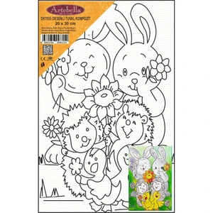 DKT055 Desenli Tuval Kompozit Boyama 20 x 30 cm