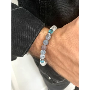 Padore Accessory Kalsedon ve Necef Taşları ile Dizayn Edilmiş Doğal Taş Bileklik