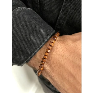 Padore Accessory Çok Şık Koyu Kahve Ahşap Bileklik
