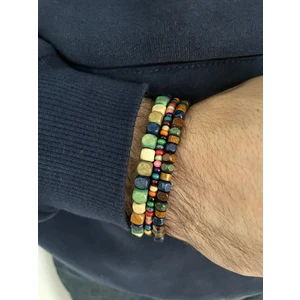 Padore Accessory Çok Şık Ahşap Üçlü Bileklik