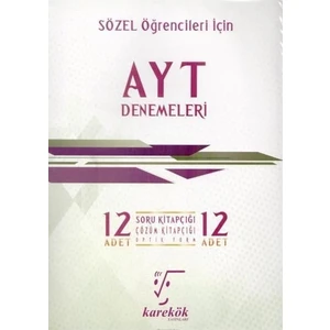 Cengage Learning Emea UK AYT Sözel 12 Li Deneme Sınavı Karekök Yayınları