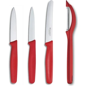 Yan Soyacak-8cm Düz Ve Tırtırlı-11 Cm 4 Lü Set Kırmızı