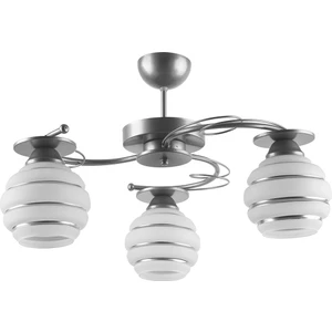 Goldina Modern Plofonyer Gri Kasa Simli Camlı Üçlü Avize