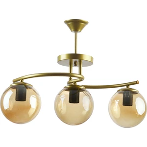 Linda Modern Kapalı Globe Camlı Üçlü Avize