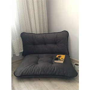 Puf Petek Önü Palet Yer Minderi Ikili Takım Antrasit