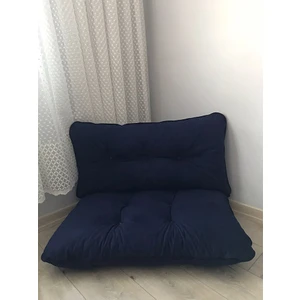 Puf Petek Önü Palet Yer Minderi Ikili Takım Lacivert