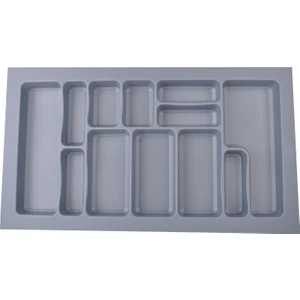 76 x 49 cm Antrasit Çekmece içi Düzenleyici 9 Bölmeli Kaşıklık