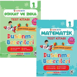Altın Nokta Yayınevi 1. Sınıf Altın Beyin Matematik Test Kitabı ve Dikkat Zeka Test Kitabı