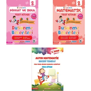 Altın Nokta Yayınevi 2. Sınıf Altın Beyin Matematik Test Kitabı - Beceri Temelli Soru ve Dikkat Zeka Test Kitabı