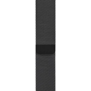 Marbil Bilişim Apple Watch 1 2 3 4 5 6 7 Se Nike Uyumlu 42MM 44MM 45MM Metal Hasır Premium Loop Kordon Siyah