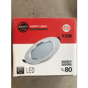 Happy Light 12W Krom Slim 3 Renk LED Panel Armatür
