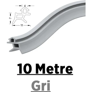 Pen Markalarının Kapı Pencere Contası Pvc Fitili 10 Metre Gri Tüm Standart Pvc Pimapen, Fıratpen, Egepen, Winsa Gibi Markalara Uygun