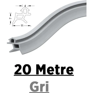 Pen Markalarının Kapı Pencere Contası Pvc Fitili 20 Metre Gri Tüm Standart Pvc Pimapen, Fıratpen, Egepen, Winsa Gibi Markalara Uygun