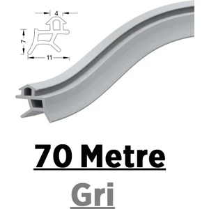 Pen Markalarının Kapı Pencere Contası Pvc Fitili 70 Metre Gri Tüm Standart Pvc Pimapen, Fıratpen, Egepen, Winsa Gibi Markalara Uygun