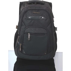 2225 Yarasa Sırt Çantası - NKT00162-SIYAH Baskıl-Tek Ebat