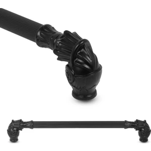 Nobel Alyans Çekmece Dolap Kapak Kulpu Kulbu 192 mm Siyah Rustik Metal Kulp